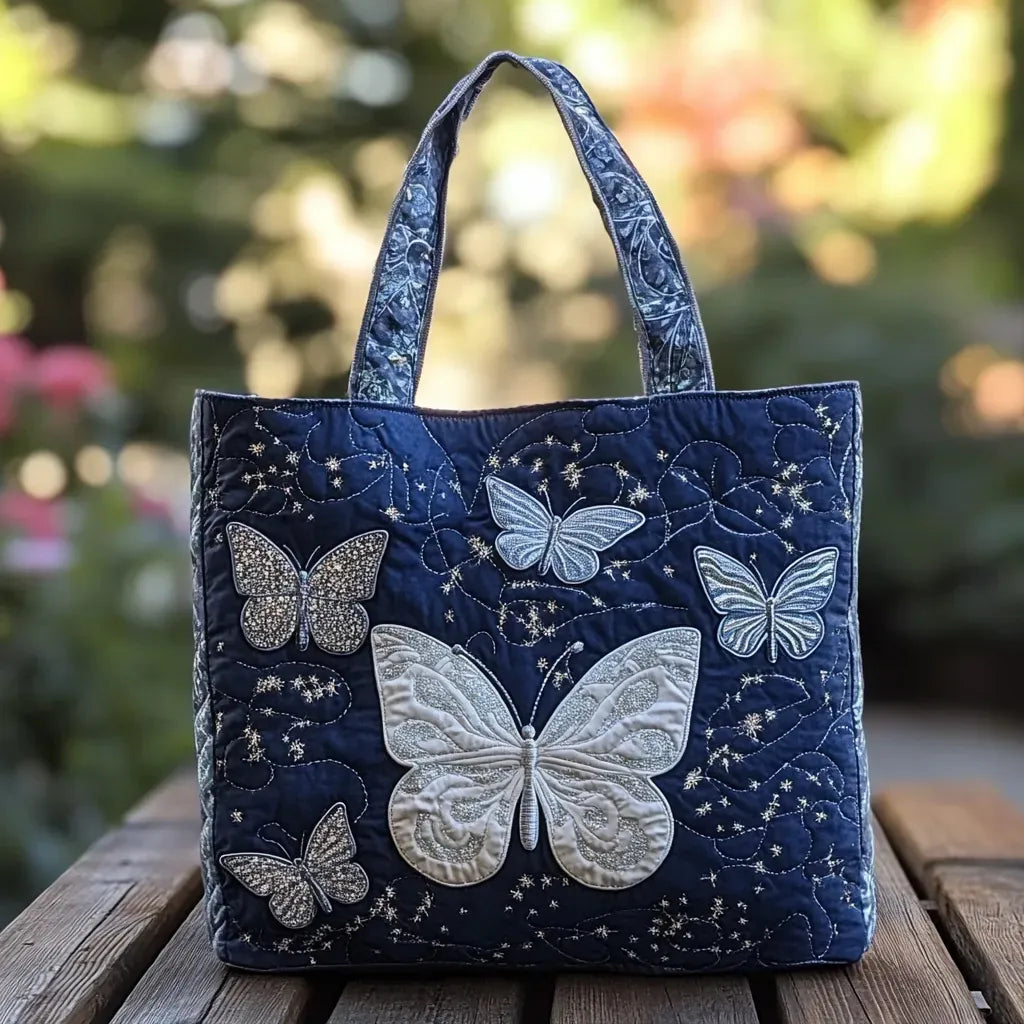 Artisanal Silver-Coloured Tote Bag