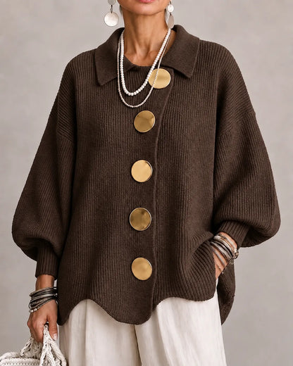 Elara | Oversized Button Knit Cardigan