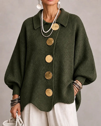 Elara | Oversized Button Knit Cardigan