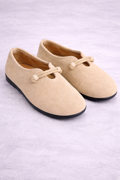Livia | Suede Bow Slip-On Flats
