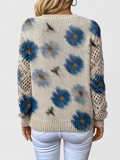 Bronwen | Floral Openwork Jumper