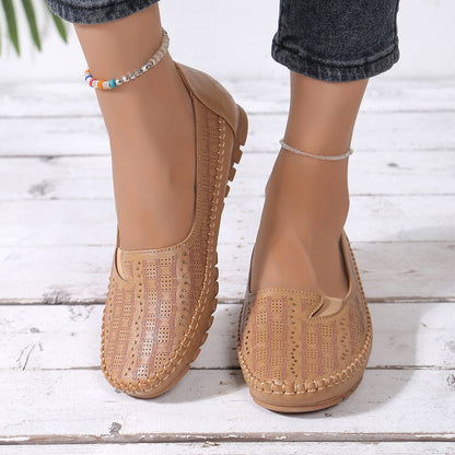 Mila | Perforated Comfort Slip-On Flats